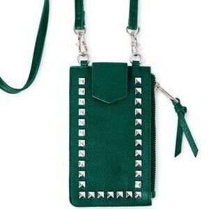 Time and Tru Cellie Green Studded Cross Body Womens Handbag Clear Phone Pouch